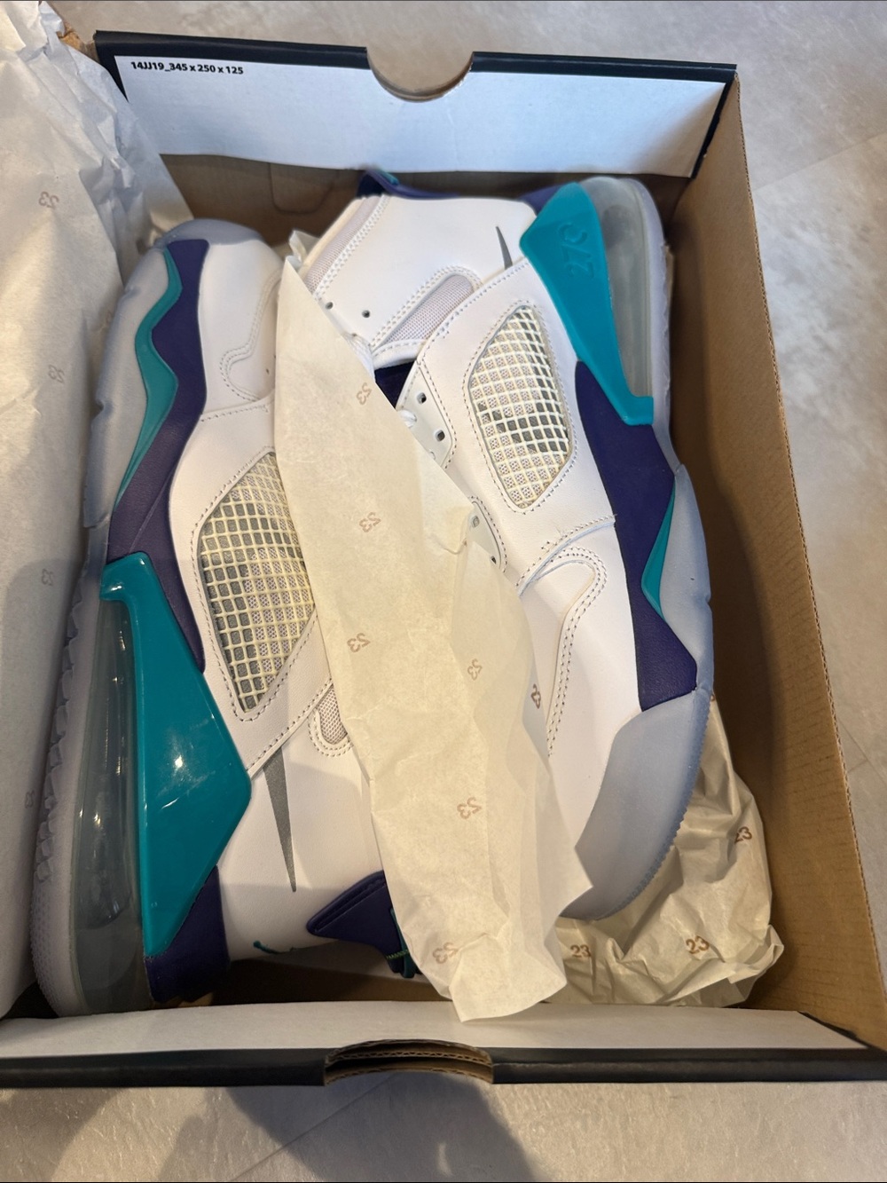 Jordan Mars 270 Grape White Purple Teal Men’s Size 10 Deadstock CD7070-135 NIB💀📈
